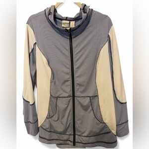 Elegant Women's Navy and Cream athletic Jacket